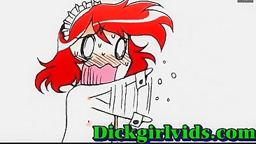 Busty Anime Shemale Fucked Hardcore in Bed