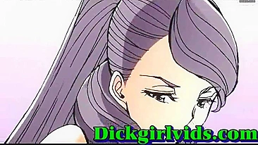 Busty Anime Shemale Fucked Hardcore in Bed