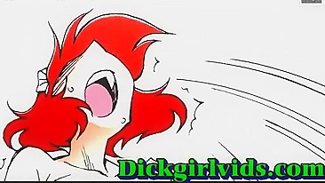 Busty Anime Shemale Fucked Hardcore in Bed