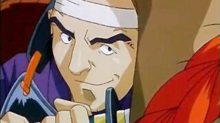 Japanese Hentai Redhead Sucks Big Cock in Anime Oral Sex Scene