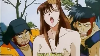 Japanese Hentai Redhead Sucks Big Cock in Anime Oral Sex Scene