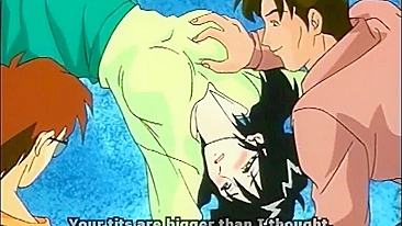 Hentai Mom Gets Gangbanged by Bandits with Big Boobs