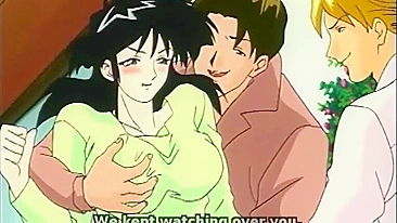 Hentai Mom Gets Gangbanged by Bandits with Big Boobs