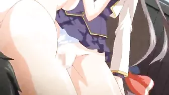 Busty Hentai Coeds Threesome Fucking