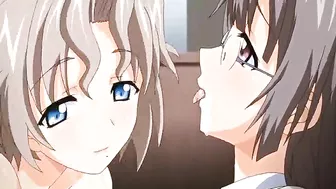 Busty Hentai Coeds Threesome Fucking