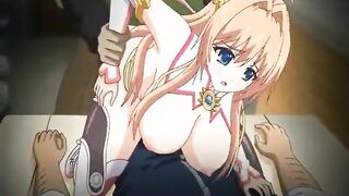 Busty Anime Coed Gets Double Penetrated