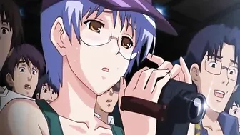 Japanese Beauty Gets Gangbanged in Public Anime Show