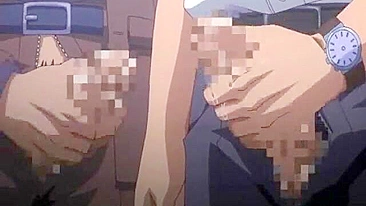 Japanese Beauty Gets Gangbanged in Public Anime Show