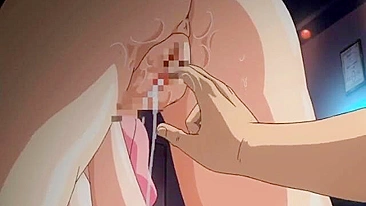 Naughty Shemale Anime Gets Licked by Nurse and Doctor's Cock