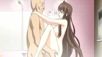 Bald Guy Anime Fucks Busty Coed in Bathroom Bald Guy Anime Fucks Busty Coed in Bathroom