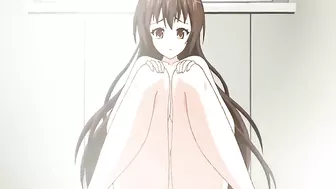 Bald Guy Anime Fucks Busty Coed in Bathroom