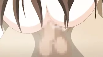 Bald Guy Anime Fucks Busty Coed in Bathroom