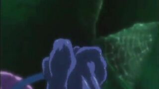 Anime Gets Squeezed and Ass Drilled by Tentacles - Caught in the Act!