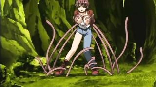 Anime Gets Squeezed by Tentacles in Caught Red-Handed