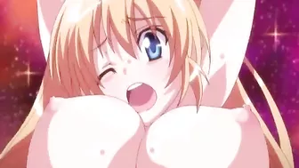 Big breast anime caught and poked by tentacles monster