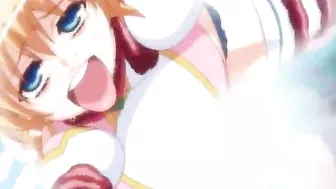 Big breast anime caught and poked by tentacles monster