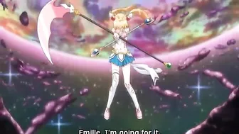 Big breast anime caught and poked by tentacles monster