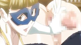 BDSM Porn - Two Shemales Anime Tormented by Bunch of Girls with Big Boobs, Handjobs and Fingering