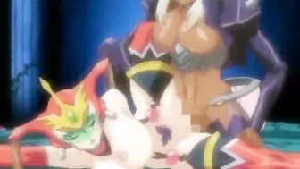 Anime Shemale Threesome Orgy Cumming with Toon Hentai