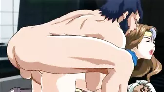 Shemale Gangbang Threesome in Anime Hentai Toon