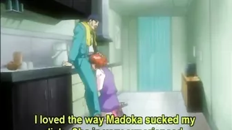 Anime Coed Gets Poked From Behind by Big Boobs in Toilet Stall