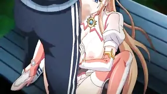 Japanese Anime Porn - Big Boobs Pokes in Garden