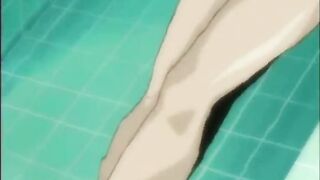 Lesbian Anime Coeds Group Sex in the Bathroom - Steamy Lesbian Action!