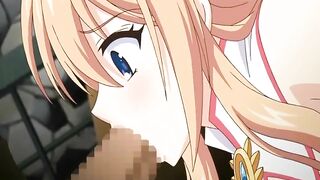 Bound Busty Anime Coed Sucks Big Cock