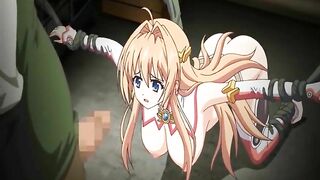 Bound Busty Anime Coed Sucks Big Cock