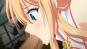 Bound Busty Anime Coed Sucks Big Cock