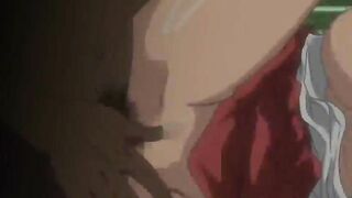 Busty Japanese Anime Threesome Fucked in the Dark Night