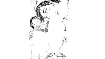 Busty Japanese Anime Threesome Fucked in the Dark Night