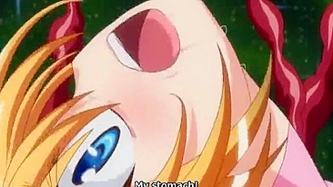 Pregnant Anime Gets Drilled by Tentacle Monster - A Hentai Fantasy