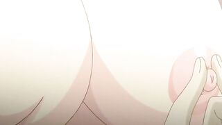 Japanese Anime Handjob with Giant Boobs and Cumshot