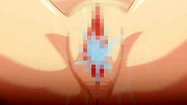 Japanese Anime Handjob with Giant Boobs and Cumshot