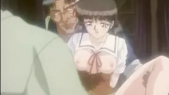 Tied-up Anime Gets Squeezed Titties