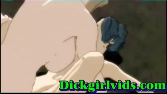 Hentai Shemale Outdoor Fucking with Cumshot, Anime Toons