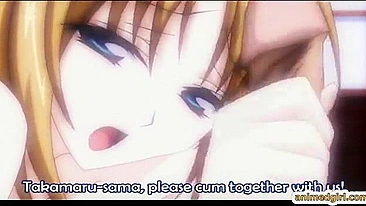 Japanese Anime Couple Sharing Cock