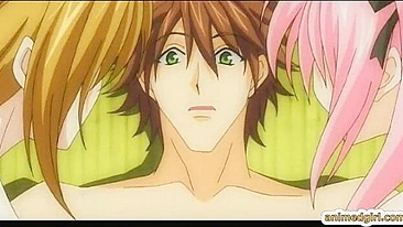 Japanese Anime Couple Sharing Cock