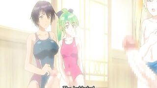 Shemale Group Fucks Long-Cocked Anime Swimsuit Beauty