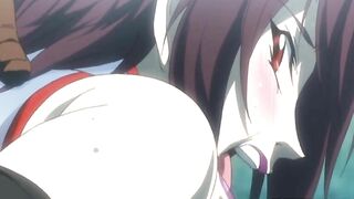 Busty Anime Coed Rides Dick and Gets Hot