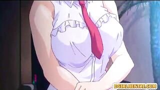 Busty Anime Maid Sucks Big Cock in Japan