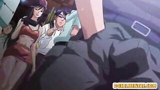 Busty Anime Maid Sucks Big Cock in Japan