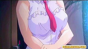Busty Anime Maid Sucks Big Cock in Japan