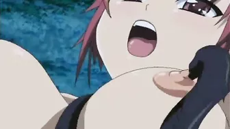 Busty Anime Caught and Tentacle-Fucked in the Forest