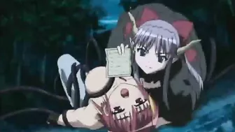Busty Anime Caught and Tentacle-Fucked in the Forest