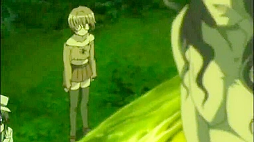 Busty Anime Caught and Tentacle-Fucked in the Forest