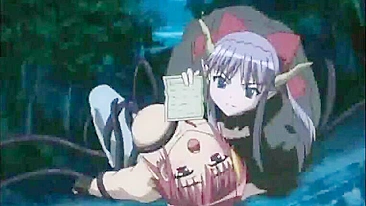 Busty Anime Caught and Tentacle-Fucked in the Forest