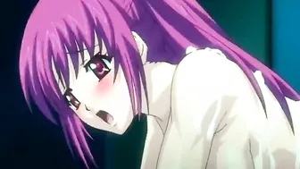 Anime Big Boobs Poking from Behind in Swimsuit