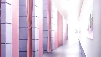 Anime Big Boobs Poking from Behind in Swimsuit